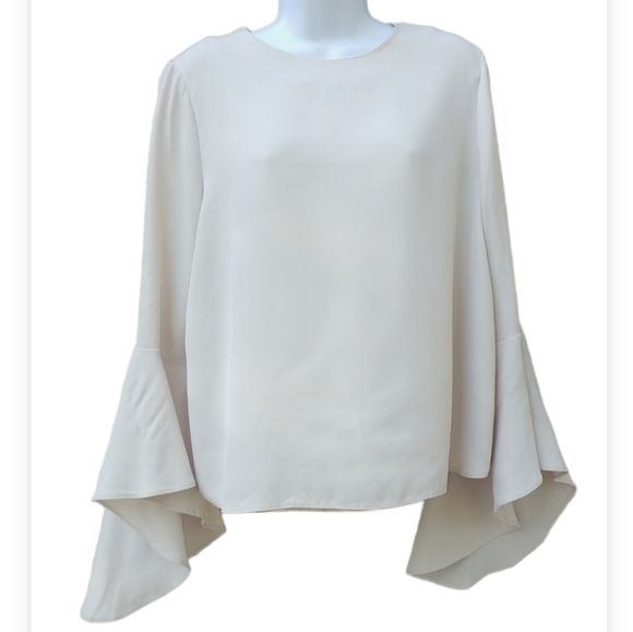 Retro Stretchy Bell Sleeve Pattern Blouse main image 0